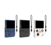 Etui de Protection pour ANBERNIC RG40XXV Console de Jeux Manche protectrice en Silicone Anti-Chocs et Anti-Chute Coque de Protection Couleur Unie Simple Peau Douce avec lanière (Blanc)