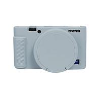 Étui de Protection pour Appareil Photo Sony RX100 VII/VI, Housse Silicone Souple Coque Léger avec Bouchon D'Objectif Amovible pour Caméra Sony Dsc- RX100 VI RX100 VII, Gris Clair
