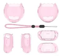 Étui de protection pour appareil Tamagotchi Paradise en polycarbonate anti-rayures et cordon de transport Rose