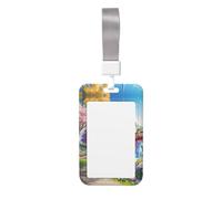 Étui de protection pour badge de conte de fées licorne (vertical), imprimé des deux côtés, largement utilisé par les médecins, les travailleurs et les journalistes.
