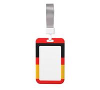Étui de protection pour badge de travail avec drapeau allemand (vertical), imprimé des deux côtés, largement utilisé par les médecins, les travailleurs et les journalistes.