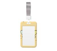 Étui de protection pour badge de travail d'abeille jaune (vertical), imprimé des deux côtés, largement utilisé par les médecins, les travailleurs et les journalistes.