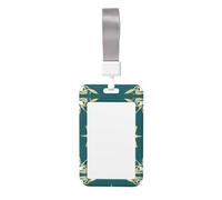 Étui de protection pour badge de travail floral de style exotique (vertical), imprimé des deux côtés, largement utilisé par les médecins, les travailleurs et les journalistes.