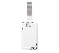 Étui de protection pour badge de travail girafe noir et blanc (vertical), imprimé des deux côtés, largement utilisé par les médecins, les travailleurs et les journalistes.