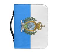 Étui De Protection Pour Bible Orné Du Drapeau De Saint-Marin Avec Poignée Et Fermeture Éclair Cadeau Idéal Pour Une Mère Une Femme Ou Un Homme