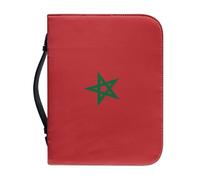 Étui De Protection Pour Bible Orné Du Drapeau Marocain Avec Poignée Et Fermeture Éclair Cadeau Idéal Pour Une Mère Une Femme Ou Un Homme