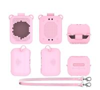 Étui de Protection pour Bitzee Animal de Compagnie Interactif, Housse de Protection en Silicone Anti-Chute pour Bitzee Animaux de Compagnie Électroniques Virtuels Accessoires(avec Lanière) (Rose)