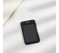 Étui de protection pour carte d'identité d'étudiant - Noir - 7,6 cm - Petit pendentif