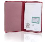 Étui de protection pour carte grise de voiture, 2 compartiments, plusieurs couleurs, fabriqué en Allemagne, bordeaux, 120 x 170 mm, Utilitarian