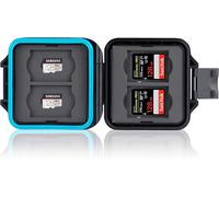 Étui de protection pour carte mémoire - Étui pour carte mémoire - Étui pour cartes - Étui pour 4 cartes SD et 4 cartes Micro SD et Sim - Comprend un cordon de transport et une aiguille sim