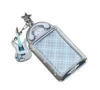 Étui de protection pour cartes photo de 7,6 cm en PVC résistant à l'eau pour porte-clés - Étanche et transparent - Pour bureau