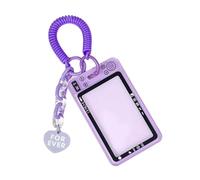 Étui de protection pour cartes Photocard avec pendentif et porte-clé rétractable à ressort