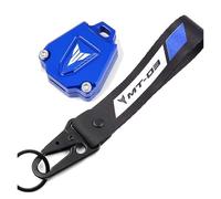 Étui de Protection pour clé Moto Pour MT07 MT09 MT03 MT10 MT25 MT125 MT 07 09 03 10 25 Accessoires Moto Badge En Tissu Porte-clés Housse De Clé(MT-03 Blue)