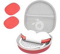 Étui de protection pour écouteurs AirPods Max - Sac de transport rigide avec doublure en velours doux et coussinets en silicone anti-poussière - Accessoire de voyage rouge 22 x 21,5 x 6,5 cm (rouge)