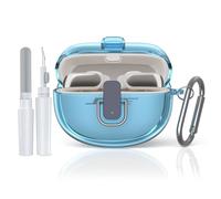 Étui de protection pour écouteurs Bose ultra ouverts, boîtier de verrouillage de sécurité en TPU transparent, utilisable avec les accessoires de boîtier Bose UltraOpen, avec mousqueton et stylo de