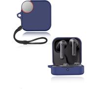 Étui de protection pour écouteurs CMF by Nothing Buds 2, en silicone souple compatible avec CMF Buds 2, avec cordon tour de cou - Doux pour la peau et durable - Bleu