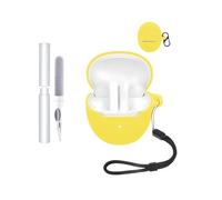 Étui de protection pour écouteurs Honor Choice Earbuds S7 - Durable et respectueux de l'environnement - Avec trous précis et compatibilité de charge - Résistant aux chocs - Agréable au toucher - Jaune