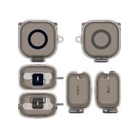 Étui de Protection pour écouteurs Sony LinkBuds Clip WF-LC900 - Coque Antichoc en TPU avec Clip de Verrouillage et Mousqueton, Design Transparent et Anti-Traces de Doigts (Gris Transparent)
