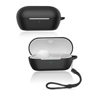 Étui de protection pour écouteurs Sony WF-C710N en silicone souple avec cordon tour de cou - Doux pour la peau et durable - Noir