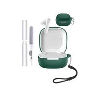 Étui de protection pour écouteurs soundcore Liberty Buds, toergy résistant aux chocs, imperméable, souple et fin, en silicone, avec cordon, porte-clés et kit de nettoyage, vert