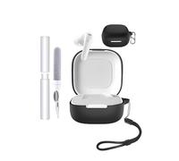 Étui de protection pour écouteurs soundcore Liberty Buds, toergy résistant aux chocs, imperméable, souple et fin, en silicone, avec cordon, porte-clés et kit de nettoyage, noir