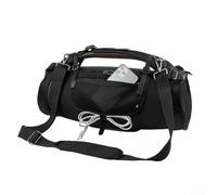 Étui de protection pour enceinte JBL Boombox 3 2 1 - Housse rigide de voyage avec sangle réglable et poche pour accessoires - Résistant à l'eau - Noir - 18 x 13,5 x 5 cm