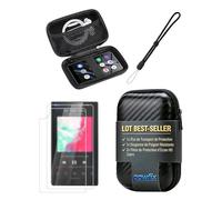 Étui de Protection pour FiiO M21, Housse Rigide en EVA avec 2 Films d'Écran et Dragonne - Pochette de Voyage Antichoc, Anti-Rayures et Étanche pour Lecteur MP3 4,7 Pouces, Noir