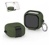 Étui de Protection pour Galaxy Buds4 / Buds4 Pro, Housse en TPU pour Écouteurs Étui pour Écouteurs Résistant Aux Rayures Coque Antichoc avec Support (Vert foncé)