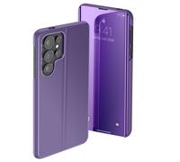 Étui de Protection pour Galaxy S26 Ultra Clear View avec Support Vidéo Violet foncé