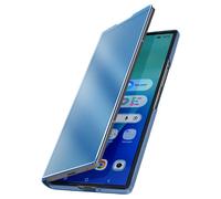 Avizar Étui de Protection pour Galaxy Z Fold 7 Clear View Support Vidéo Bleu
