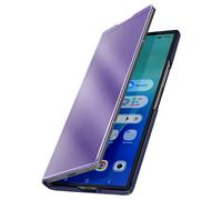 Étui de Protection pour Galaxy Z Fold 7 Clear View avec Support Vidéo Violet