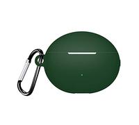 Etui de Protection pour Huawei Freebuds 6i, étui pour écouteurs en Silicone Souple avec Porte-clés Accessoires pour écouteurs (Vert foncé)