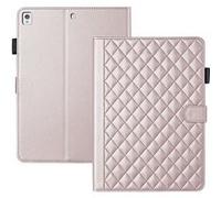 Étui de Protection pour iPad 10.2 TPU Souple, Motif Losange Chic et Style "Petite Robe Noire"-Or rose