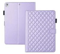 Étui de Protection pour iPad 10.2 TPU Souple, Motif Losange Chic et Style "Petite Robe Noire"-Violet