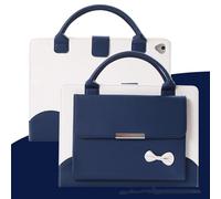 Étui de protection pour iPad 9.7 universel, Techcircle mignon Bow Flip Wallet Slim Flip Stand Dual Leather Sac de transport avec poches, réveil/veille automatique, bleu