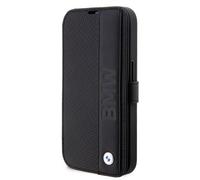 BMW Étui de protection folio iPhone 14 Pro Cuir véritable Noir
