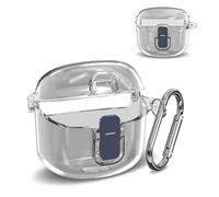 Étui de protection pour JBL Tune Flex, boîtier de verrouillage de sécurité en polycarbonate transparent, spécialement conçu pour les écouteurs JBL Tune Flex, avec mousqueton (transparent)