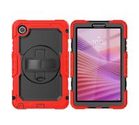 Étui de protection pour Lenovo Tab One 8,7 pouces étui K9 TB305FU avec protecteur d'écran, étui robuste antichoc rotation à 360° main/support pour Lenovo Tab One 8,7 pouces protection robuste (Rosso)