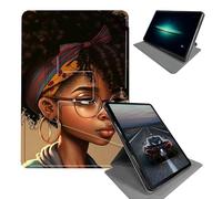 Étui de protection pour liseuse Kindle 10{^>e<^} génération 2019 et Kindle Signature Edition 6", support pliable rotatif à 360°, fonction veille/réveil automatique, noir afro-américain