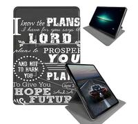 Étui de protection pour liseuse Kindle Scribe 10,2" (version 2024/2022) et Kindle Signature Edition - Support pliable rotatif à 360° avec mise en veille/réveil automatique, verset biblique Jeremiah 29