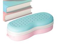 Étui de protection pour lunettes - Boîte de rangement pour lunettes de plongée avec tuba - Organiseur de lunettes en silicone respirant pour le voyage, le transport, la protection des sports