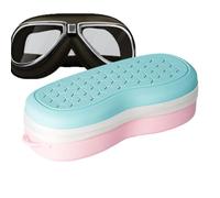 Étui de protection pour lunettes de natation - Étui de protection rigide résistant à l'humidité | Organiseur de lunettes portable avec système de ventilation, idéal pour la piscine, la plage, les