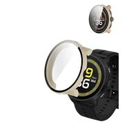 Étui de protection pour montre intelligente SUUNTO Run - Coque de protection en polycarbonate rigide yystao avec film de protection en verre 9H - Blanc