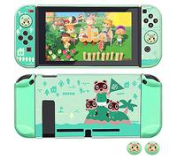 Étui de Protection pour Nintendo Switch, FANPL pour Nintendo Switch et Manette Joy Con avec 2 poignées de Pouce Motif maréchal - (pour Animal Crossing Island Version)