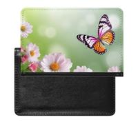 Étui de protection pour passeport à motif de papillon et de fleur avec blocage RFID, porte-carte d'identité, portefeuille de voyage sécurisé pour passeport, tickets, cartes de crédit, style, taille
