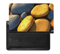 Étui de protection pour passeport avec blocage RFID, motif galets jaunes, porte-carte d'identité, portefeuille de voyage sécurisé pour passeport, tickets, cartes de crédit, style, taille unique, Style