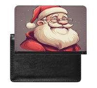 Étui de protection pour passeport avec lunettes de Père Noël, bloquant les RFID, porte-carte d'identité, portefeuille de voyage sécurisé pour passeport, tickets, cartes de crédit, style, taille