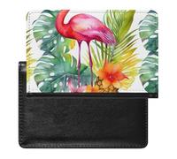 Étui de protection pour passeport avec motif aquarelle tropicale, ananas, flamant rose, blocage RFID, porte-carte d'identité, portefeuille de voyage sécurisé pour passeport, tickets, cartes de crédit,