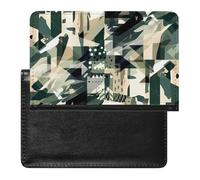 Étui de protection pour passeport avec motif camouflage vert - Protection RFID - Porte-carte d'identité - Portefeuille de voyage sécurisé pour tickets de passeport, cartes de crédit, style, taille