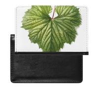Étui de protection pour passeport avec motif feuilles vertes - Protection RFID - Porte-carte d'identité - Portefeuille de voyage sécurisé pour tickets de passeport, cartes de crédit, style, taille